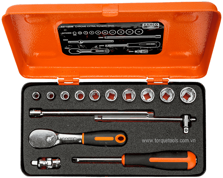 bo khau bahco a6716dm, bahco socket set a6716dm