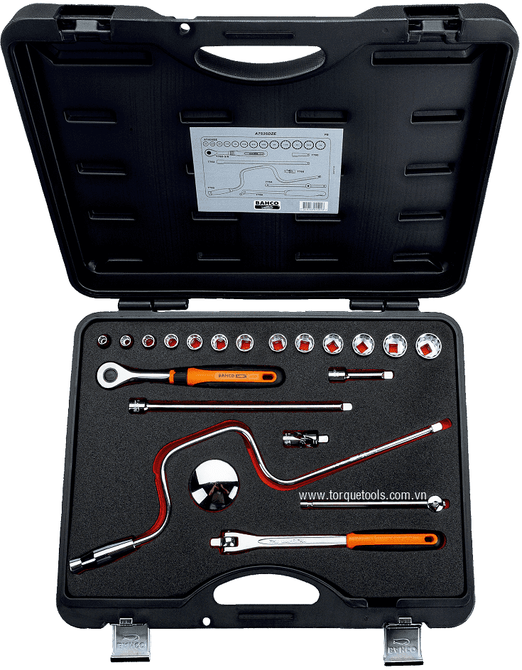 bo khau bahco A7535DZE, bahco socket set A7535DZE