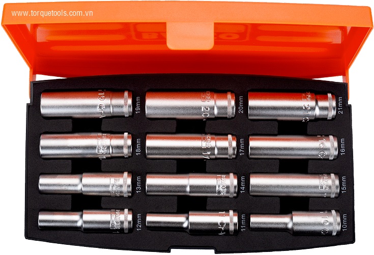 Bộ khẩu Bahco S1612L , Bahco socket set S1612L
