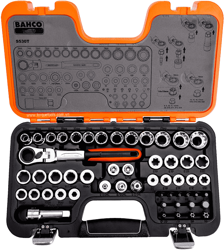 bo khau bahco S530T, bahco socket set S530T