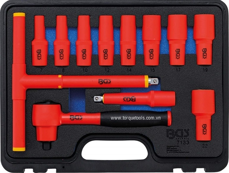 bo khau cach dien bgs 7133, bgs VDE socket set 7133