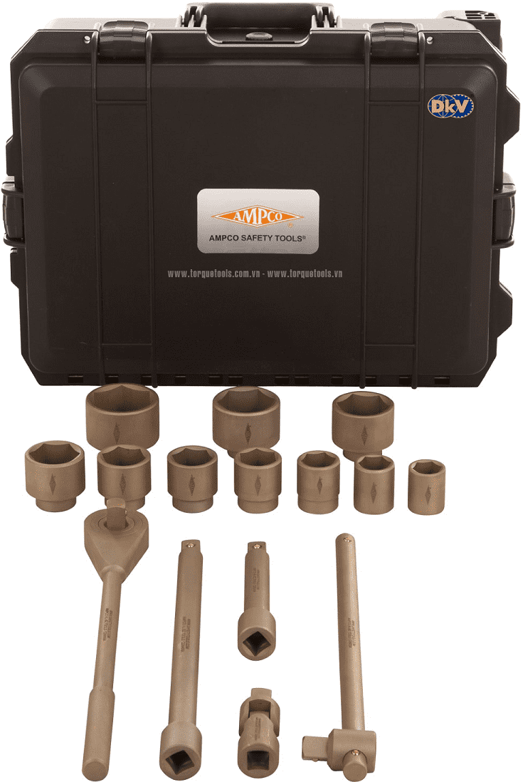 dung cu chong chay no ampco de9000, ampco non sparking socket set de9000