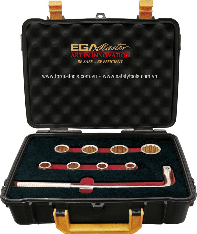 Bộ dụng cụ chống cháy nổ Egamaster 74264, Egamaster non sparking socket set 74264