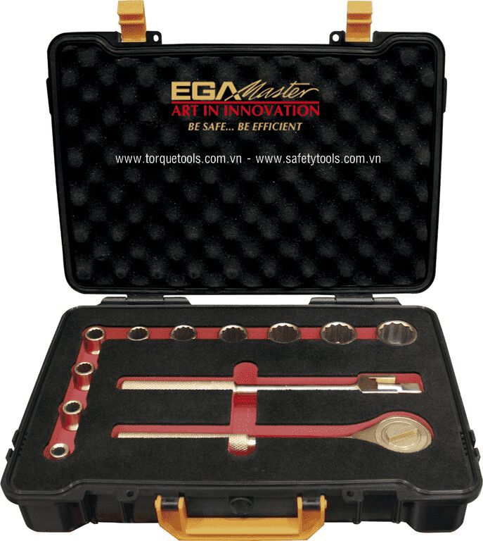Bộ dụng cụ chống cháy nổ Egamaster 35820 , Egamaster non sparking socket set 35820 