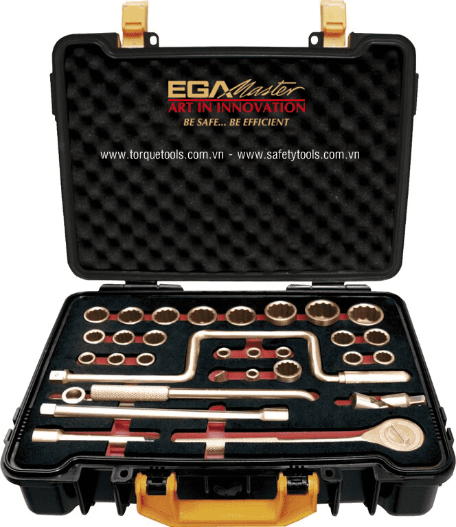 Bộ dụng cụ chống cháy nổ Egamaster 35815 , Egamaster non sparking socket set 35815 