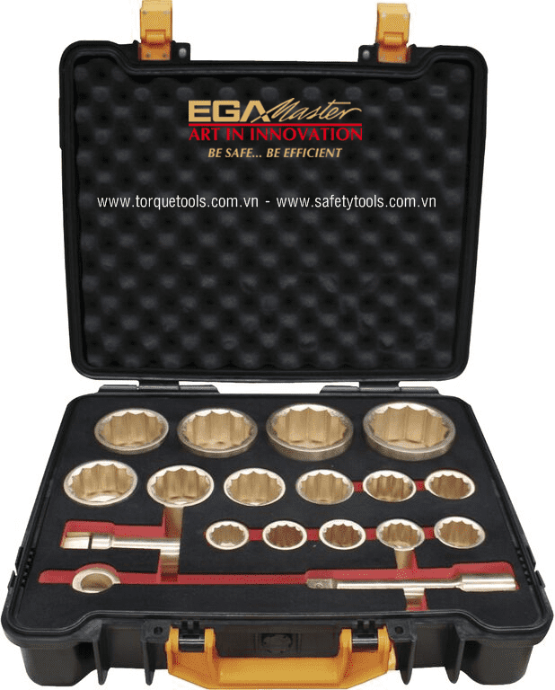 Bộ dụng cụ chống cháy nổ Egamaster 74279 , Egamaster non sparking socket set 74279 