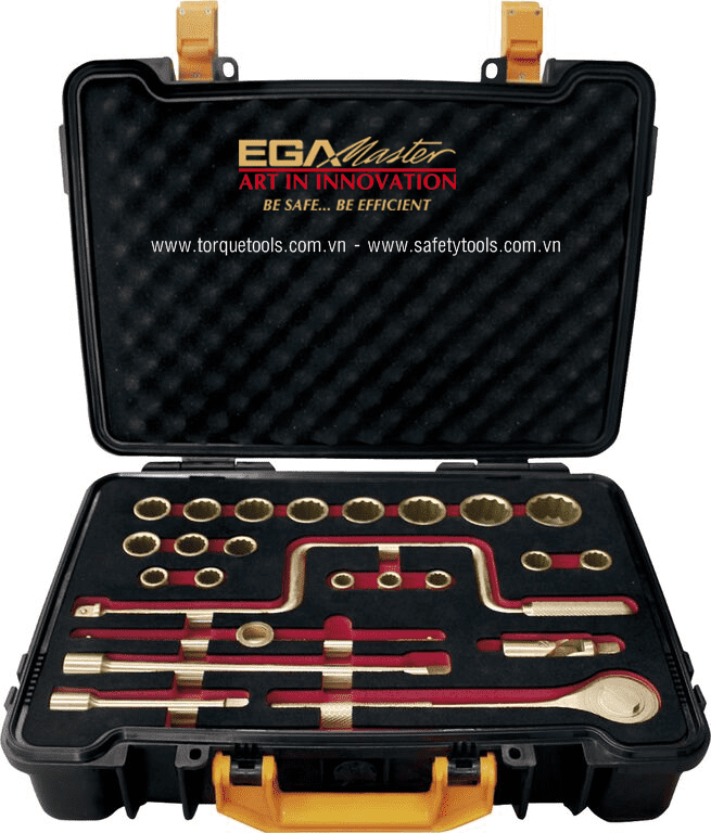 Bộ dụng cụ chống cháy nổ Egamaster 35822 , Egamaster non sparking socket set 35822 