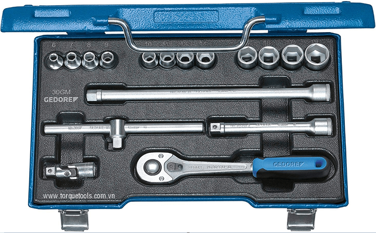Bộ khẩu Gedore 30 GMU-10, Gedore socket set 30 GMU-10