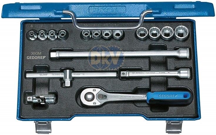 Bộ khẩu Gedore D 30 GMU-10, Gedore socket set D 30 GMU-10