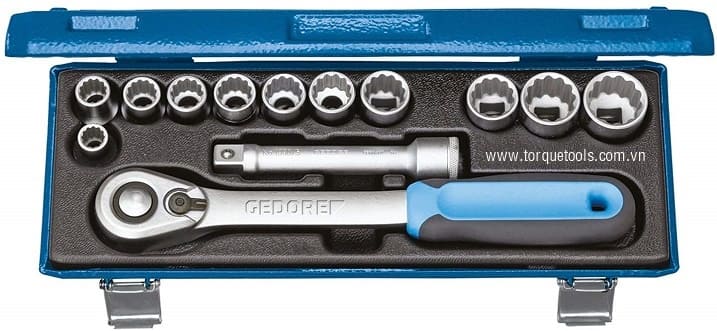 BO KHAU GEDORE D 19 KMU-20,GEDORE SOCKET SET D 19 KMU-20