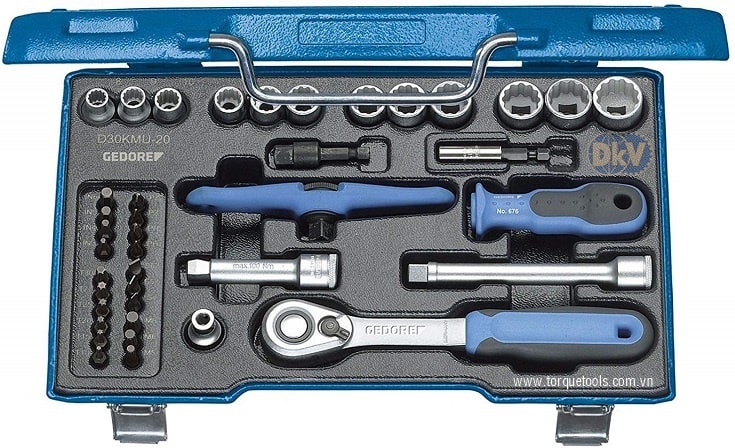 Bộ khẩu Gedore D 30 KMU-20, Gedore socket set D 30 KMU-20