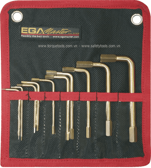 Bộ lục giác chống cháy nổ Egamaster 74353 , Egamaster non sparking hexagon key set 74353 