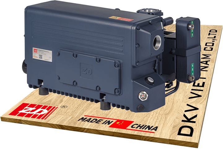 Bơm chân không ZD Zhingde V0301CF, ZD Zhongde single stage oil rotary vane vacuum pumps V0301CF