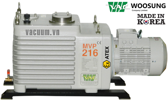 Bơm chân không chống cháy nổ Woosung MVP216 Ex, Woosung ATEX Oil Lubricated Rotary Vane Vacuum Pumps MVP216 Ex