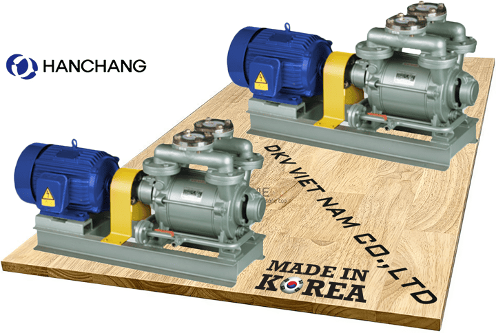 Bơm chân không vòng nước Hanchang HWVP-1-1100, Hanchang liquid ring vacuum pump HWVP-1-1100