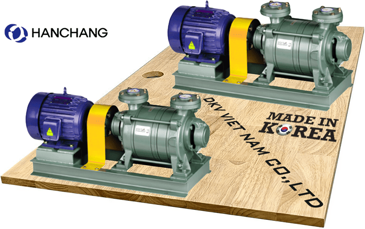 Bơm chân không vòng nước Hanchang HWVP-2-150, Hanchang liquid ring vacuum pump HWVP-2-150