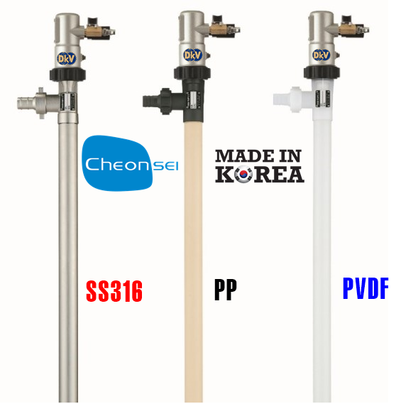 Bơm thùng phuy khí nén Cheon Sei DR-FHS-10-A4-1, Cheon Sei air drum pump DR-FHS-10-A4-1