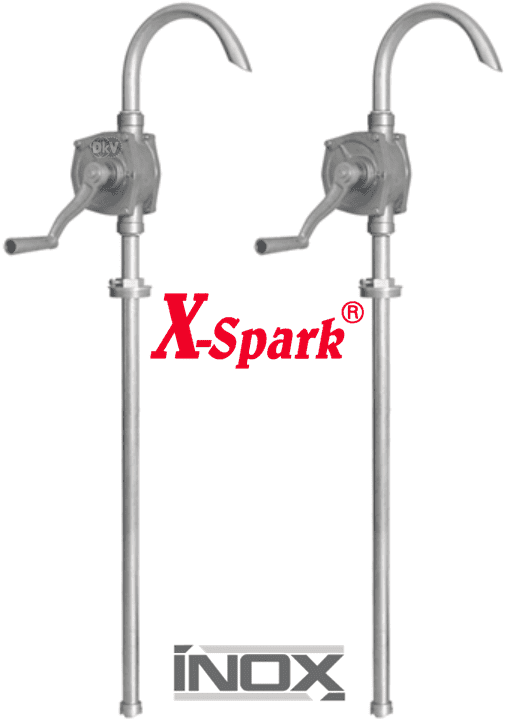 Bơm thùng phuy inox X-Spark 8614-1002, X-Spark Inox portable oil pump 8614-1002