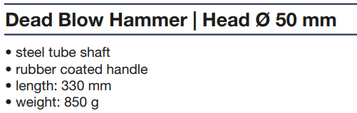 Búa cao su đầu vuông BGS 1863, BGS rubber hammer 1863