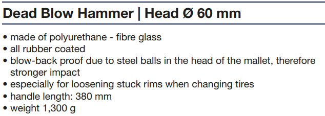 Búa cao su đầu vuông BGS 1868, BGS rubber hammer 1868