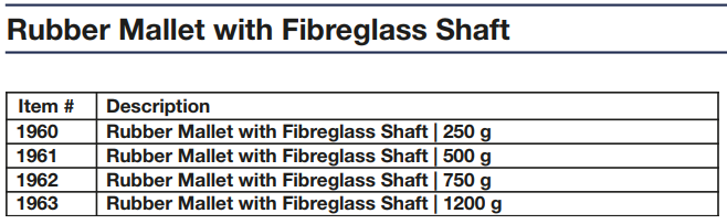 Búa cao su đầu tròn BGS 1963, BGS rubber hammer 1963