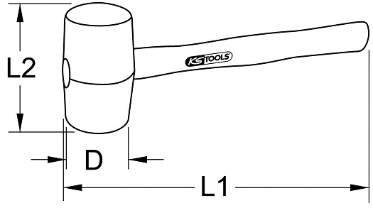 bua cao su ks tools 140.5222, ks tools rubber hammer 140.5222