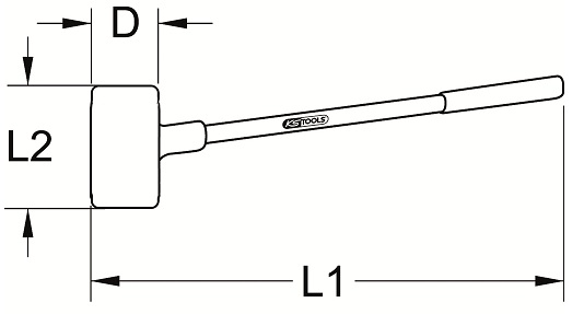 bua cao su ks tools 140.5259, ks tools rubber hammer 140.5259