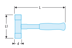 bua nhua facom 212a35, facom plastic hammer 212a35