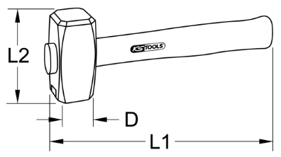 Bua thep KS Tools 142.5102, KS Tools steel hammer 142.5102