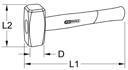 Bua thep KS Tools 142.5100, KS Tools steel hammer 142.5100