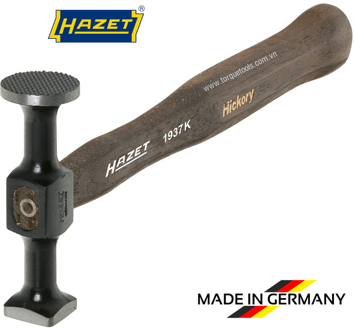 Búa thép đầu tròn - vuông Hazet 1937K , Hazet round - square steel hammer 1937K