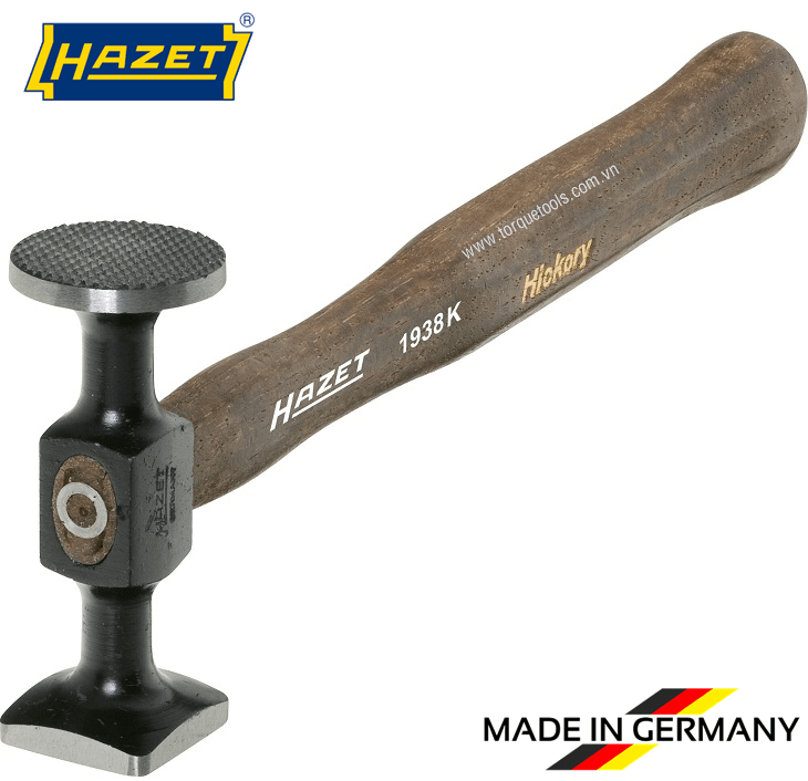 Búa thép đầu tròn - vuông Hazet 1938K, Hazet round - square steel hammer 1938K
