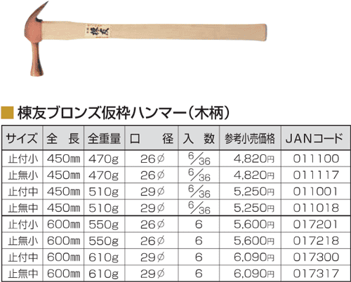 Búa thép Tonkachi 011100, Tonkachi steel hammer 011100