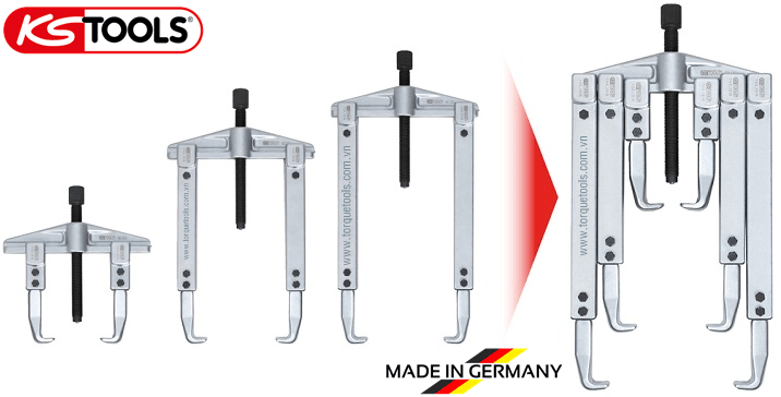 Bộ cảo cơ khí KS Tools 700.1320, KS Tools 2-jaw puller KS Tools 700.1320 set