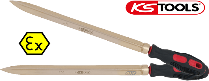 Cạo gỉ chống cháy nổ KS Tools 963.9532, KS Tools non sparking Three-square scraper 963.9532