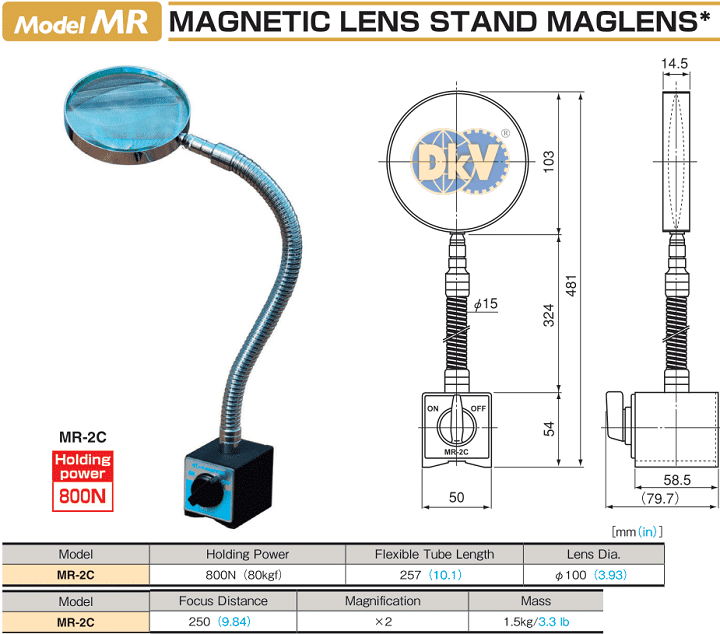 Chân đề từ Kanetec MB-2C, Kanetec magnetic lens stand maglens MB-2C