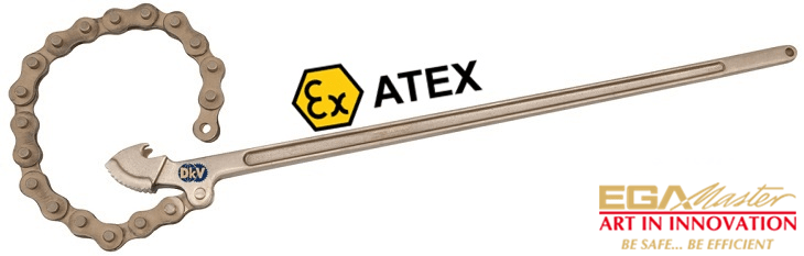 Cờ lê dây xích chống cháy nổ Egamaster 71470, Egamaster non sparking chain pipe wrench 71470