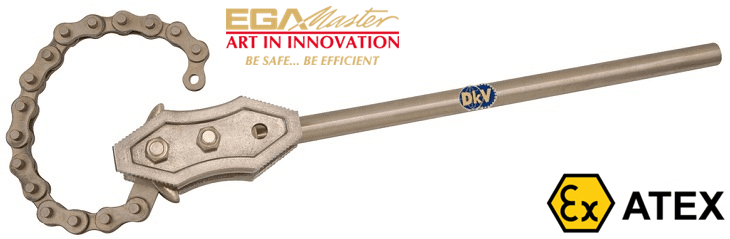 Cờ lê dây xích chống cháy nổ Egamaster 72981, Egamaster non sparking chain pipe wrench 72981