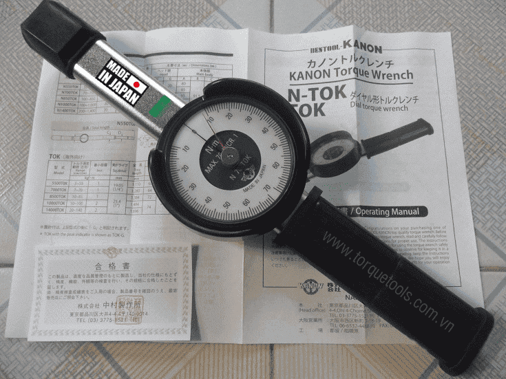 Cờ lê lực chỉ kim Kanon N 300TOK-G, Kanon dia torque wrench N 300TOK-G