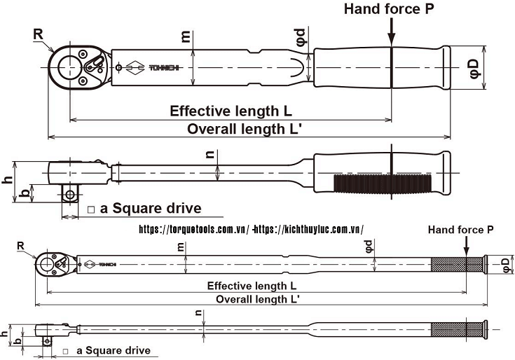 Cờ lê lực Tohnichi QSP1.5N4, Tohnichi torque wrench QSP1.5N4