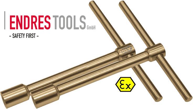 Khẩu chữ T chống cháy nổ Endres 0340108S, Endres non sparking T-socket wrench 0340108S