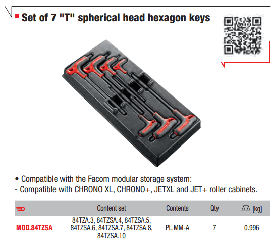 Khay dụng cụ Facom MOD.84TZSA, Facom storage systems tools sets MOD.84TZSA