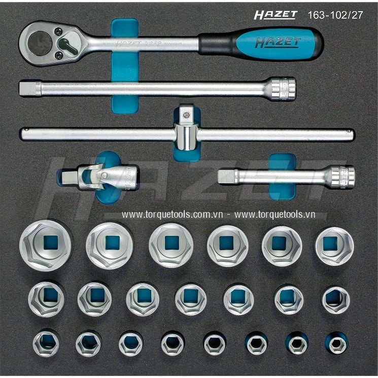 Khay dụng cụ Hazet 163-102/27, Hazet plastic foam inserts 163-102/27
