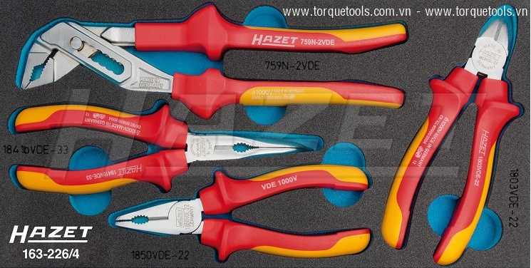 Khay dụng cụ cách điện Hazet 163-226/4, Hazet vde plastic foam inserts 163-226/4