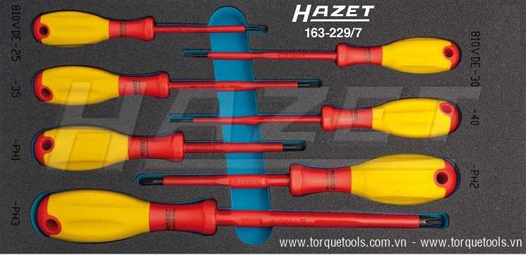 Khay dụng cụ cách điện Hazet 163-229/7, Hazet vde plastic foam inserts 163-229/7