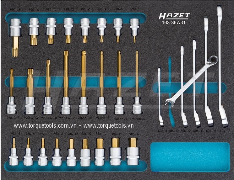 Khay dụng cụ Hazet 163-367/31, Hazet plastic foam inserts 163-367/31