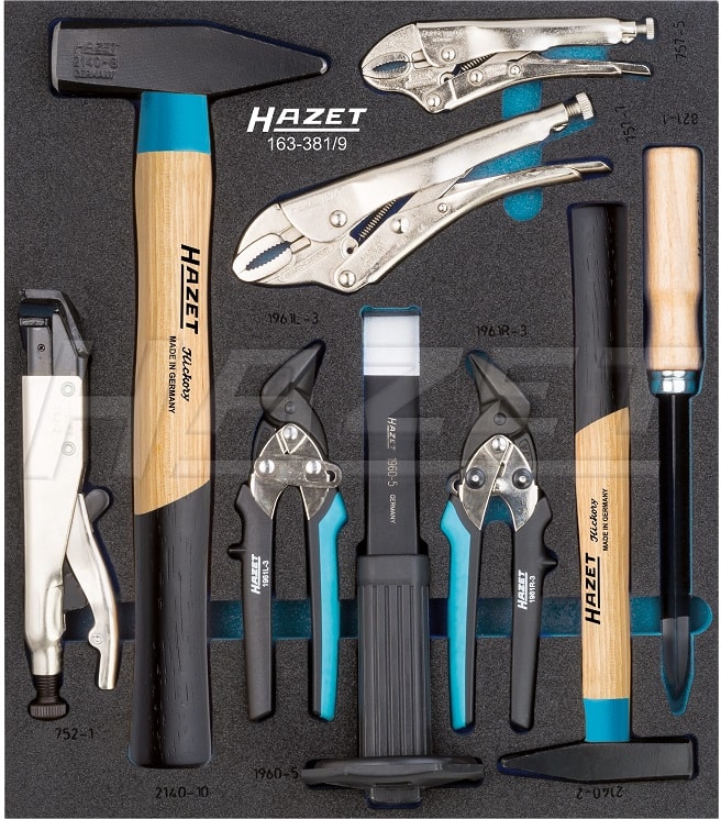 Khay dụng cụ Hazet 163-381/9, Hazet plastic foam inserts 163-381/9