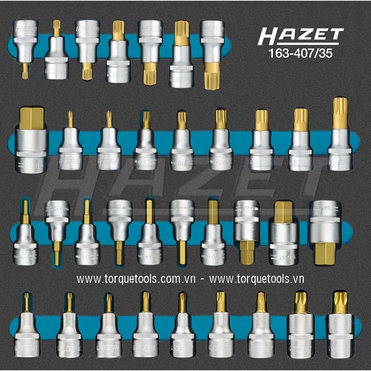 Khay dụng cụ Hazet 163-407/35, Hazet plastic foam inserts 163-407/35
