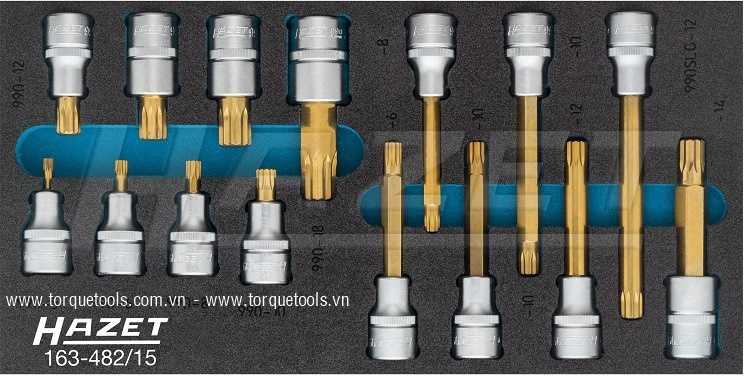 Khay dụng cụ Hazet 163-482/15, Hazet plastic foam inserts 163-482/15