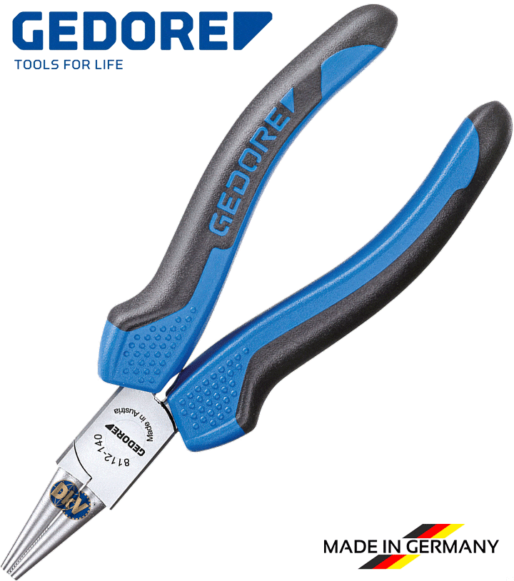 Kìm mũi nhọn Gedore 8112-140 JC, Gedore round nose pliers 8112-140 JC